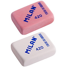 Ластик Milan "420", прямоугольный, синтетический каучук, 41*28*13мм