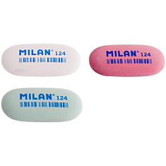 Ластик Milan "124", овальный, синтетический каучук, 49*23*9мм