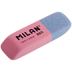 Ластик Milan "860", скошенный, комбинированный, натуральный каучук, 47*14*7мм