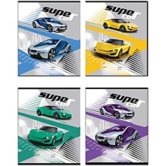 Тетрадь 12л., клетка BG "Super Car"