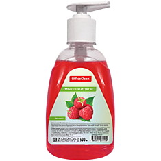 Мыло жидкое OfficeClean "Малина", с дозатором, 300мл