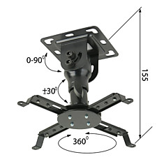 Кронштейн для проекторов потолочный KROMAX PROJECTOR-10 3 ст. свободы высота 155 см 20 кг 20037