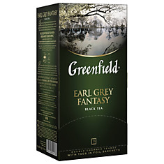 Чай GREENFIELD Earl Grey черный с бергамотом 25 пакетиков в конвертах по 2 г