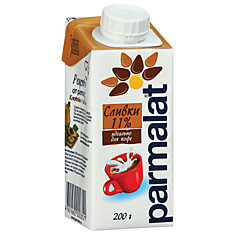 Сливки PARMALAT (Пармалат) жирность 11 ультрапастеризованные картонная упаковка 200 мл 510113