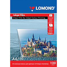 Пленка LOMOND для цветных струйных принтеров 10 шт. А4 100 мкм 0708411