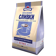 Сливки сухие РАСПАК быстрорастворимые пакет 200 г (80-85 порций) гнз001