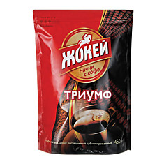 Кофе растворимый ЖОКЕЙ Триумф сублимированный 450 г мягкая упаковка 0917-08