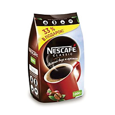 Кофе растворимый NESCAFE (Нескафе) Classic гранулированный 1000 г мягкая упаковка 12315663