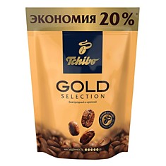 Кофе растворимый TCHIBO Gold selection сублимированный 150 г мягкая упаковка