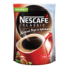Кофе растворимый NESCAFE (Нескафе) Classic гранулированный 150 г мягкая упаковка 12267717