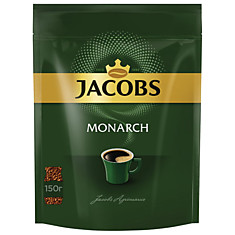 Кофе растворимый JACOBS MONARCH сублимированный 150 г мягкая упаковка 34277