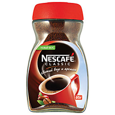 Кофе растворимый NESCAFE Classic гранулированный 95 г стеклянная банка 12267732