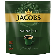 Кофе растворимый JACOBS MONARCH сублимированный 75 г мягкая упаковка 37773