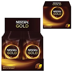 Кофе молотый в растворимом NESCAFE Gold сублимированный 20 пакетов по 2 г (упаковка 40 г) 12138020
