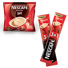 Кофе растворимый NESCAFE (Нескафе) 3 в 1 Классик 16 г пакетик 12235513