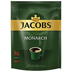 Кофе растворимый JACOBS MONARCH (Якобс Монарх) сублимированный 240 г мягкая упаковка 62360