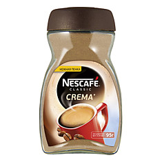 Кофе растворимый NESCAFE (Нескафе) Classic Crema с нежной пенкой 95 г стеклянная банка 12315905