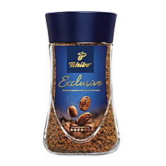Кофе растворимый TCHIBO Exclusive сублимированный 190 г стеклянная банка -