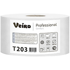 Бумага туалетная Veiro Professional "Comfort"(Q2) 2-х слойн., 200м/рул, тиснение, белая