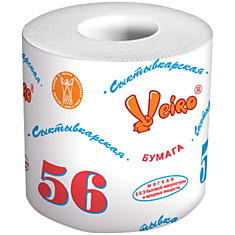 Бумага туалетная Veiro "Сыктывкарская 56", 1 слойн., цвет натуральный