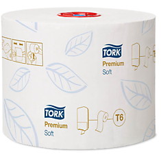Бумага туалетная Tork "Premium"(Т6) 2-х слойн., Mid-size рулон, 90м/рул, мягкая, тиснение, белая