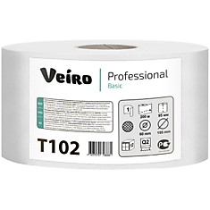 Бумага туалетная Veiro Professional "Basic"(Q2, Т2) 1 слойн., 200м/рул, тиснение, цвет натуральный