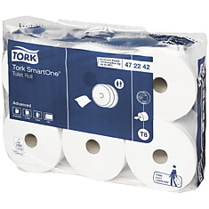 Бумага туалетная Tork SmartOne "Advanced"(Т8) 2-х слойн., 207м/рул, тиснение, белая