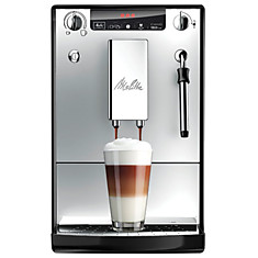Кофемашина MELITTA CAFFEO SOLOMILK Е 953-102 1400 Вт объем 12 л емкость для зерен 125 г ручной капучинатор серебристая
