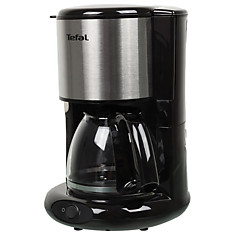 Кофеварка капельная TEFAL CM361838 1000 Вт объем 125 л пластик серебристая/черная