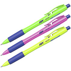 Ручка шариковая автоматическая Erich Krause "Ultra Glide Technology Joy Neon" синяя, 0,7мм, грип