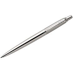 Ручка шариковая Parker "Jotter Premium Stainless Steel Diagonal CT" синяя, 1,0мм, кнопоч., подар.уп.