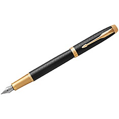 Ручка перьевая Parker "IM Premium Black/Gold GT" синяя, 0,8мм, подар. уп.