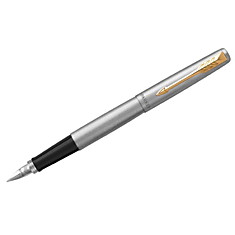 Ручка перьевая Parker "Jotter Stainless Steel GT" 1,0мм, подар. уп.