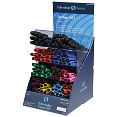 Ручка капиллярная Schneider "Topliner 967" ассорти, 0,4мм, дисплей