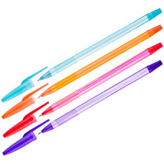 Ручка шариковая OfficeSpace "Fluo" синяя, 0,5мм, ароматическая, корпус ассорти