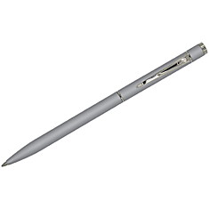 Ручка шариковая Luxor "Sleek", синяя, 1,0мм, корпус серый металлик, поворотный механизм