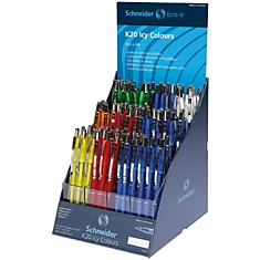 Ручка шариковая автоматическая Schneider "K20 Icy Colours" синяя, 1,0мм, корпус ассорти, дисплей