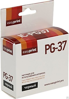 PG-37 Картридж EasyPrint IC-PG37 для Canon PIXMA iP1800/2600/MP140/210/220/470/MX300/310, чёрный