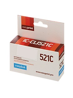 CLI521C Картридж EasyPrint IC-CLI521C для Canon PIXMA iP4700/MP540/620/980/MX860, голубой, с чипом