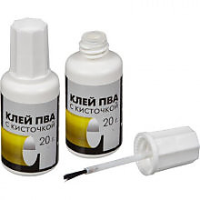 Клей ПВА Гамма, 20г, с кисточкой