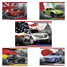 Альбом для рисования, А4, 40 л., выборочный лак, HATBER "Country cars" ("Авто"), 40А4вмB, A090701