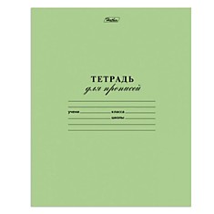 Тетрадь для прописей 12 л., HATBER, частая косая линия, "Зелёная", 12Т5B5 05112, T115329