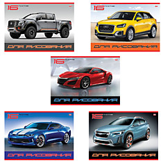 Альбом для рисования, А4, 16 л., обложка офсет, HATBER VK "Cars", 16А4С, A055342