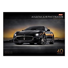 Альбом для рисования, А4, 40 л., склейка, выборочный лак, 120 г/м2, HATBER "АвтоЛюкс", 40А4вмВк 07350, А67536